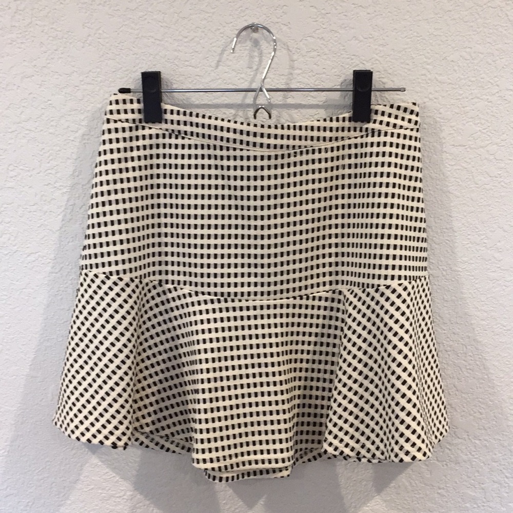 Lush checkered cream and black skirt